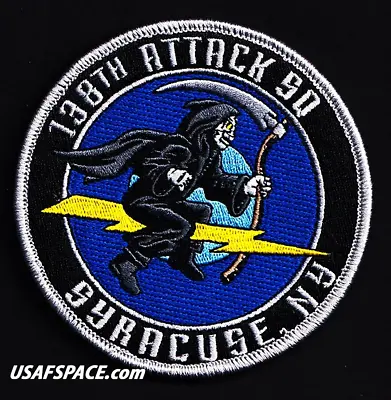 Usaf 138th Attack Sq - Mq-9 Reaper Uav - Syracuse Ny Ang - Original Vel Atch • $9.95