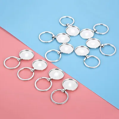 £3.47 • Buy 10Pcs Cabochon Setting Keychain For DIY Jewelry Craft Cameo Photo Pendants Resin