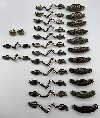 27 Piece Collection Belwith Antique Leaf Touch Of Spring Pull Cup Bin Handles • $75