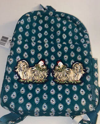 Vera Bradley Small Backpack Bag French Hen NWT • $64.99