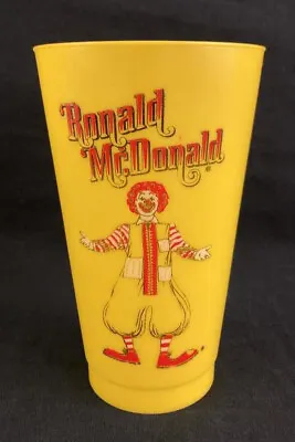 Vintage 1970s McDonald's Ronald McDonald Plastic Tumbler Cup Yellow Amoco • $14.24