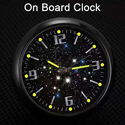 1x Black Luminous Diamond Quartz Analog Watch Stick On Car Clock Parts Accessory • $8.73