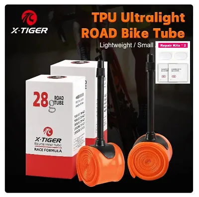 X-TIGER Ultralight Bicycle TPU Inner Tube 700C 18/32C Road Bike 65mm • $11.99