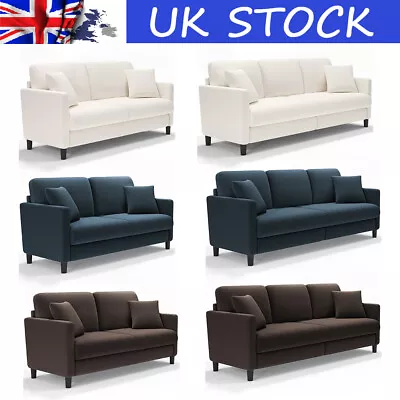 2 Seater /3 Seater Teddy Velvet Sofa Modern Couch Love Seat Settee Home Office • £235.50