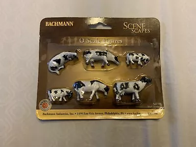 Bachmann Cows Figures Accessory! O Gauge O Scale Black White Farm Animal Barn • $24.99