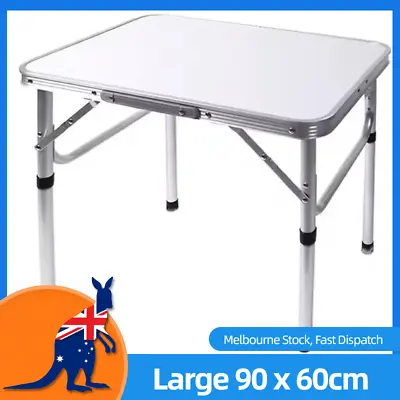 90cm Folding Aluminum  Camping Table Portable Picnic Outdoor Foldable BBQ Desk • $35.99