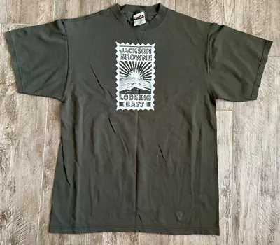 Tultex Jackson Browne Looking East 1996 Green Concert T-shirt-large-nwot • $59.99