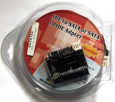 IDE TO SATA Or SATA To IDE Adpter Converter Board Bidirectional BRAND NEW IN BOX • $14.95