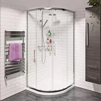 £162.99 • Buy Elegant Offset Quadrant Shower Enclosure And Tray 6mm Tempered/NANO Glass Door