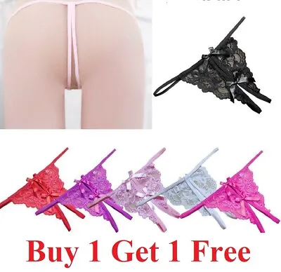  Sexy Women Lace Thong G-string Panties Lingerie Underwear Crotchles T-back • $5.99