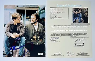 Robin Williams & Damon Signed Autograph Good Will Hunting 8x10 Photo +jsa Loa • $649.99