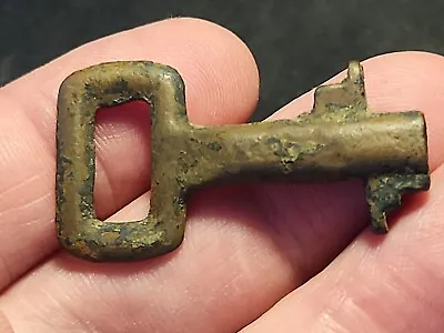 Post Medieval Bronze Key In Complete Condition. Please Read Description. LA1h • $56.83