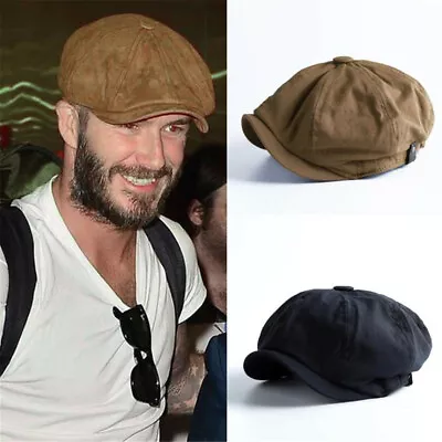 Men Beret Hats Octagonal Newsboy Flat Hat Cap Vintage Newsboy Painter Beret Hats • $10.29