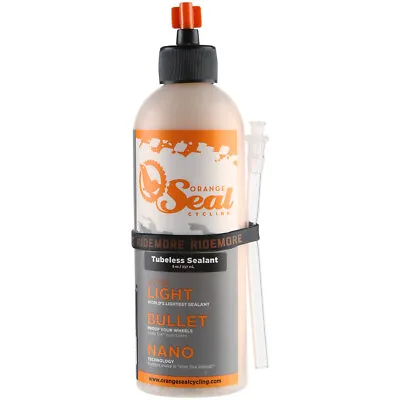 Orange Seal Cycling Tubeless Bicycle Tire Sealant Bottle 8oz W/ Valve Injector • $14.99