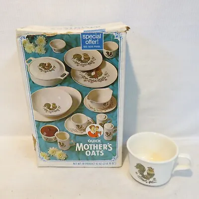 RARE Quick Mothers Oats Quaker Oats W/ Rooster Pattern Box & Teacup Taylor Smith • $79.85