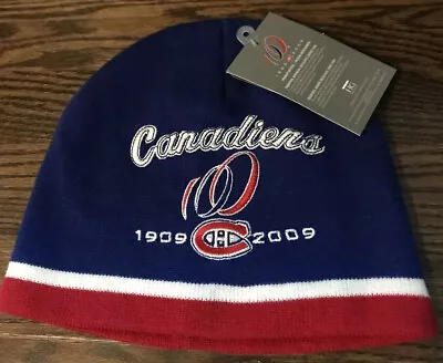 NHL Montreal Canadiens Beanie Winter Hat 100 Years Season 1909 2009 • $108.77