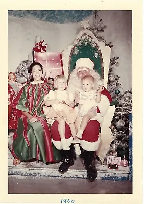 Vintage Photograph Christmas 1960 Santa Claus  • $5.99