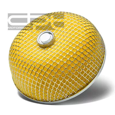 3 Universal Short Ram/cold Air Intake Mushroom Cotton Yellow Rubber Filter+clamp • $11.99