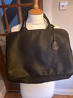 French Connection Black Faux Leather Top Handle Bag Work Laptop 40 X 28 X 13 Cm • £15