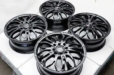 Kudo Racing Defuse 15  4x100 4x114.3 Black Civic Miata Cooper Yaris Wheels Rims • $649