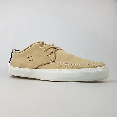 Men's LACOSTE 'Sevrin 316' Sz 10 US / 43 EU Shoes Grey Suede | 3+ Extra 10% Off • $48.99