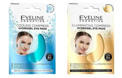 Eveline Hydrogel Eye Pads Cooling Or Illuminating Compress • £3.49