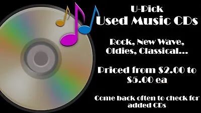 Used Music CDs - You Pick - Buy More & Save * Rock/Oldies/Classical/New Wave... • $2