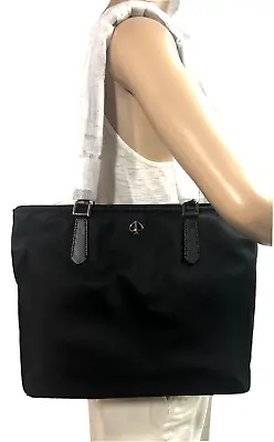 $121.75 • Buy Kate Spade Taylor Black Nylon Tote Top Zip Light Shoulder Bag  Travel New