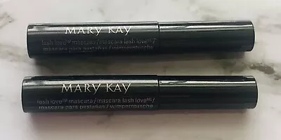 Lot Of 2 New Mary Kay Lash Love Black Mascara Mini / Travel Size Fast Ship • $10.25