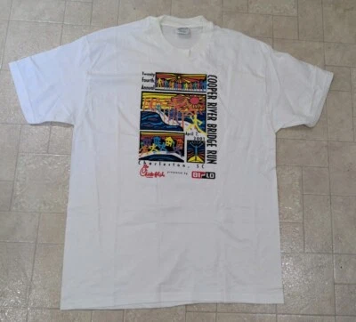 $24.24 • Buy VTG Cooper River Bridge Run White T Shirt 2001 24th Annual 10K Charleston SC  L