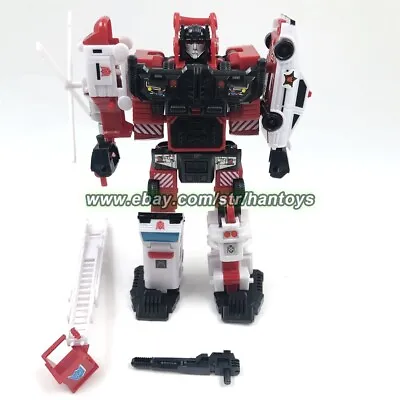 8  FIRE FIGHTER Deformable Robot K.O Figure Vehicles Polyfect Kids Toys No Box • $13.88