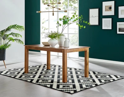 £269.99 • Buy Anders Solid Mango Wood 4/6 Seater Dining Table With Honey Wood Varnish