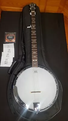 Mitchell MBJ200 Deluxe Remo Weatherking 5 String Banjo W/ Rosewood & MOP Inlays • $279.99