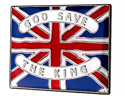 God Save The King Union Jack Metal Enamel Pin Badge Brooch • £3.85