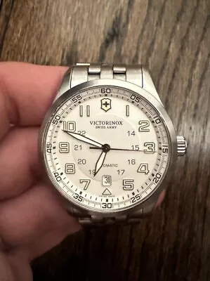 Victorinox Airboss Automatic Watch White Dial Bracelet • $482