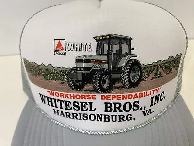 Whitesel Bros. Harrisonburg Va 1990’s AGCO White 6125 Tractor Truckers Strapback • $49.55