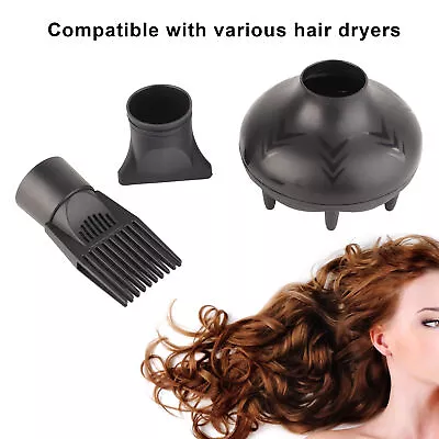 Hair Dryer Diffuser Nozzle Set Plastic Hair Dryer Attachment Dryer Nozzle GDB • $18.67