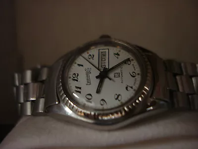 £280 • Buy Eberhard HFi Automatic Double Date Steel Case And White Gold Bezel 18 Kt 750%