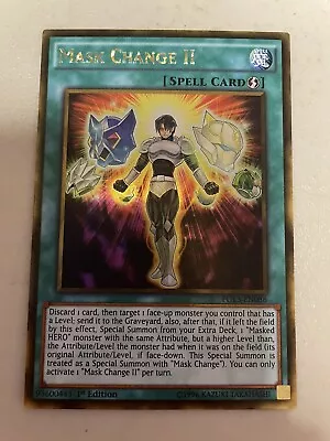 Yu-Gi-Oh! Mask Change II PGL3-EN086 1st Edition Gold Rare LP • $2