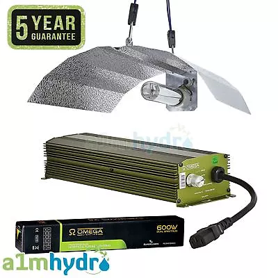 Omega Digital 600W Watt HPS MH Dimmable Ballast Grow Light Kit Hydroponics • £94.99