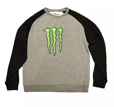 Monster Sweatshirt Pullover Long Sleeve Logo Energy Size Large • $29