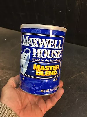 Vintage Maxwell House Coffee 11.5oz Master Blend Empty Coffee Can W Lid • $16.99