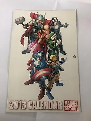 MARVEL POSTER CALENDAR 2013 NOW Wolverine Ironman Thor Avengers • £2.29