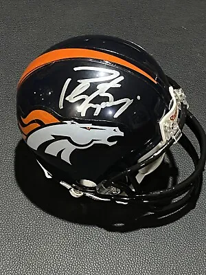 🔥🏈 Peyton Manning Signed Broncos Mini Helmet Mounted Memories COA 🏈🔥 • $249