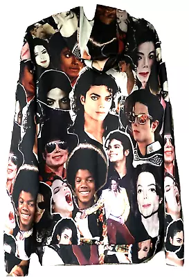 Michael Jackson Sweatshirt Hoodie Mens XXL Kangaroo Pocket All Over Print 2XL • $57.51