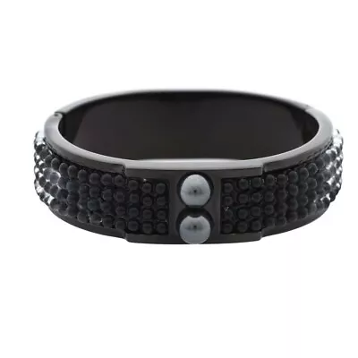 Misaki Ladies Bracelet Bangle Stainless Steel Black Caviars Qcrbcaviars New • $50.22