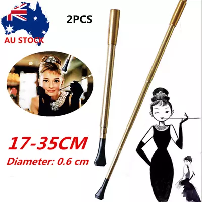 Gold 1920s Slim Long Cigarette Smoke Holder Lady Smoking Pipe Filter Telescopic • $16.20