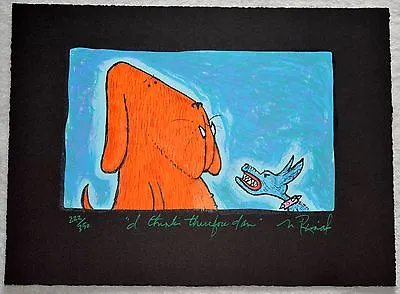Matt Rinard I Think Therefore I Am Hand Pulled Lithograph Signed/# 222/350 W/coa • $125.96