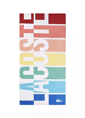 Lacoste Beach Towel Large 36x72 In Iconic Crocodile Logo Tennis Cotton 13 Styles • £26.58