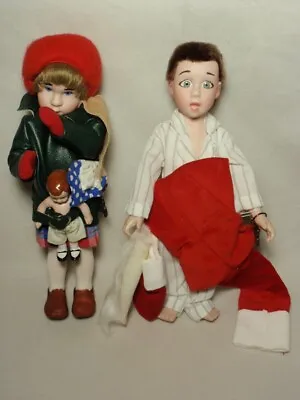 $19 • Buy Norman Rockwell Collector’s Character Dolls German Porcelain 1979: Mimi & Davey